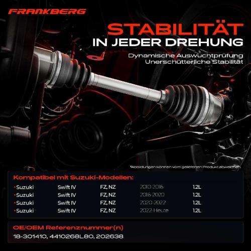 1x Antriebswelle Vorderachse Links für Suzuki Swift 4 FZ NZ 1.2L Bj ab 2010 Bild 1x Antriebswelle Vorderachse Links für Suzuki Swift 4 FZ NZ 1.2L Bj ab 2010