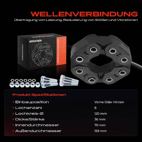 1x Gelenkscheibe Hardyscheibe Kardanwelle Vorne Oder Hinten für Mercedes C-KLASSE W204 S204 CLK Bild 1x Gelenkscheibe Hardyscheibe Kardanwelle Vorne Oder Hinten für Mercedes C-KLASSE W204 S204 CLK