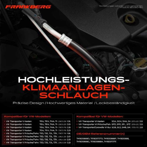 1x Niederdruckleitung Klimaanlage für VW Transporter 5 6 Kasten 2.0L Bild 1x Niederdruckleitung Klimaanlage für VW Transporter 5 6 Kasten 2.0L