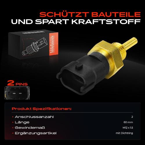 Frankberg 1x Sensor Kühlmitteltemperatur für Alfa Romeo 159 Opel Astra Combo Fiat Jeep Lancia Bild Frankberg 1x Sensor Kühlmitteltemperatur für Alfa Romeo 159 Opel Astra Combo Fiat Jeep Lancia