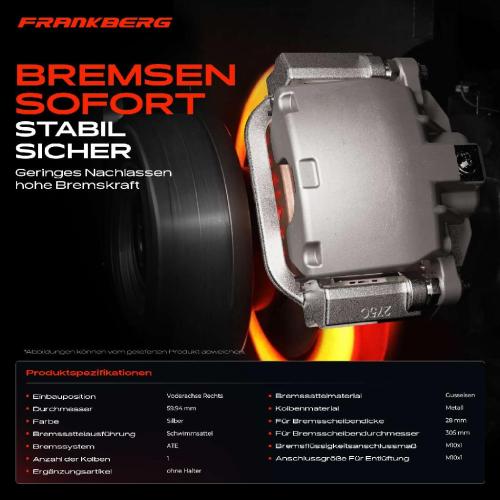 1x Bremssattel Vorderachse Rechts für Alfa Romeo 159 939 159 Sportwagon Brera Spider 2005-2011 Bild 1x Bremssattel Vorderachse Rechts für Alfa Romeo 159 939 159 Sportwagon Brera Spider 2005-2011