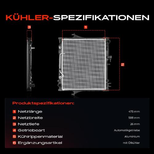 1x Kühler Wasserkühler Motorkühler für Isuzu D-Max I 3.0L 2007-2010 Bild 1x Kühler Wasserkühler Motorkühler für Isuzu D-Max I 3.0L 2007-2010