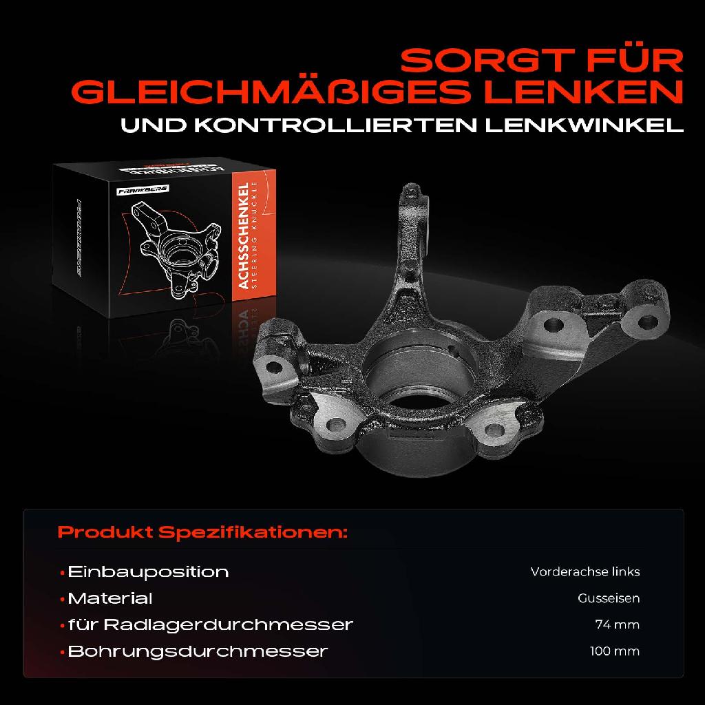 1x Achsschenkel Radaufhängung Vorderachse Links für Fiat Tipo Kombi Schrägheck Stufenheck 356 357