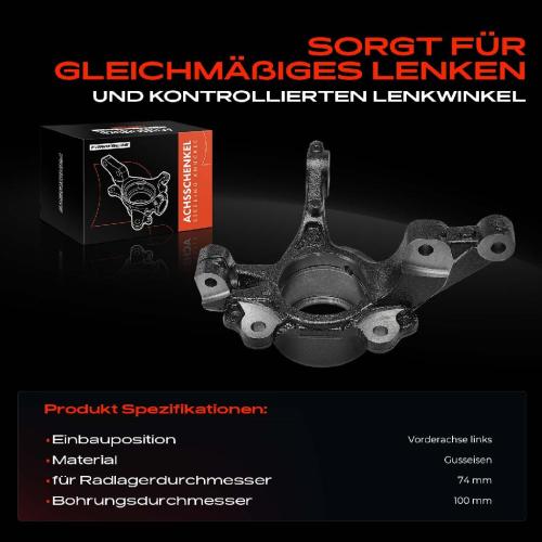 Frankberg 1x Achsschenkel Radaufhängung Vorderachse Links für Fiat Tipo Kombi Schrägheck Stufenheck 356 357 Bild Frankberg 1x Achsschenkel Radaufhängung Vorderachse Links für Fiat Tipo Kombi Schrägheck Stufenheck 356 357