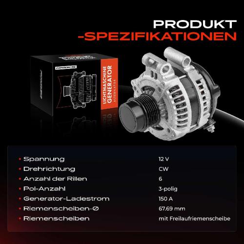 1x Lichtmaschine Generator für Jaguar S-Type X200 XJ X350 X358 2004-2009 2.7L Bild 1x Lichtmaschine Generator für Jaguar S-Type X200 XJ X350 X358 2004-2009 2.7L