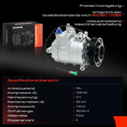 1x Klimakompressor für Audi A4 8D A6 4A 4B A8 4D VW Passat 3B Skoda Superb I Bild 1x Klimakompressor für Audi A4 8D A6 4A 4B A8 4D VW Passat 3B Skoda Superb I