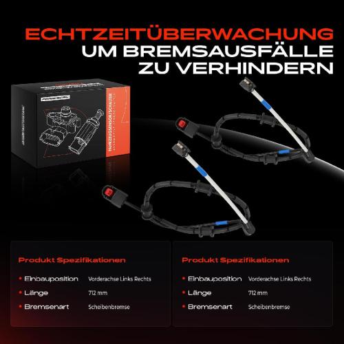 2x Warnkontakt Bremsbelagverschleiß Vorderachse für Jaguar F-Pace X152 Cabriolet Coupe Bild 2x Warnkontakt Bremsbelagverschleiß Vorderachse für Jaguar F-Pace X152 Cabriolet Coupe