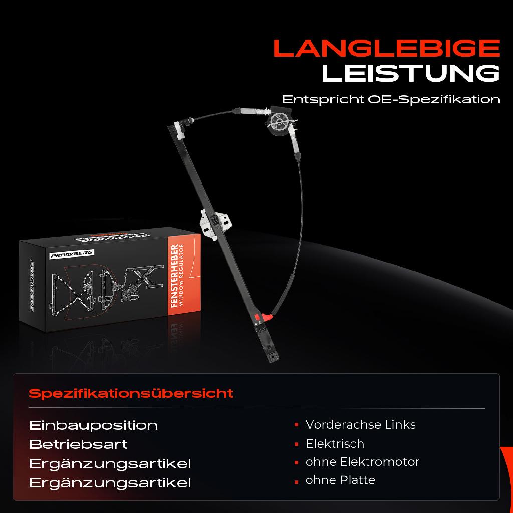 1x Fensterheber Vorne Links für VW Transporter IV 1990-2003 701837461