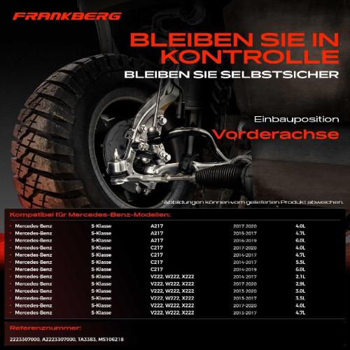 2x Spurstangenkopf Vorderachse für Mercedes-Benz S-Klasse V222 W222 X222 S-Klasse Cabriolet A217 Bild 2x Spurstangenkopf Vorderachse für Mercedes-Benz S-Klasse V222 W222 X222 S-Klasse Cabriolet A217