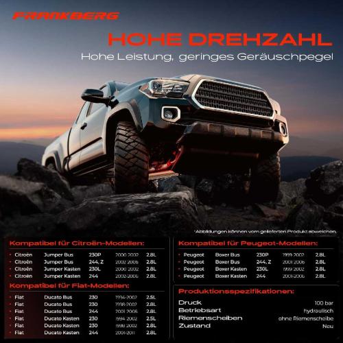 1x Servopumpe hydraulisch für Citroën Jumper Fiat Ducato Peugeot 2.5L 2.8L Bild 1x Servopumpe hydraulisch für Citroën Jumper Fiat Ducato Peugeot 2.5L 2.8L