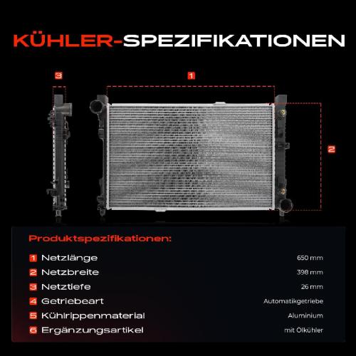 1x Kühler Wasserkühler Motorkühler für Mercedes-Benz W203 CL203 S203 CLK C209 A209 SLK R171 Bild 1x Kühler Wasserkühler Motorkühler für Mercedes-Benz W203 CL203 S203 CLK C209 A209 SLK R171