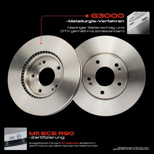 Frankberg 2x Bremsscheiben Vorderachse für Hyundai i30 Fastback Kombi KIA Ceed Sportswagon Bj ab 2016 Bild Frankberg 2x Bremsscheiben Vorderachse für Hyundai i30 Fastback Kombi KIA Ceed Sportswagon Bj ab 2016