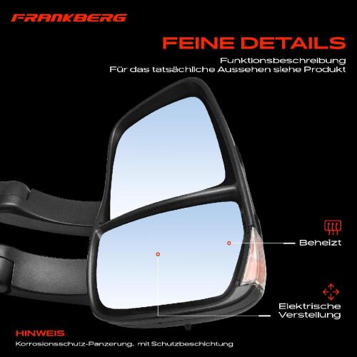 Frankberg 1x Außenspiegel Rechts für Iveco Daily IV 2.3L 3.0L 2006-2011 Bild Frankberg 1x Außenspiegel Rechts für Iveco Daily IV 2.3L 3.0L 2006-2011