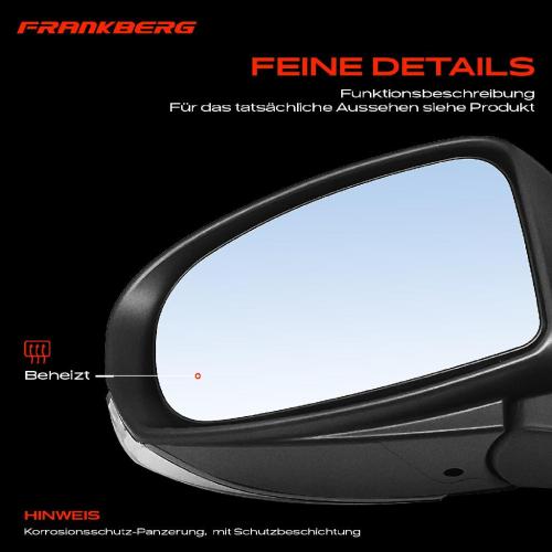 Frankberg 1x Außenspiegel Links für Toyota IQ J1 1.0L 1.3L 1.4L 2009-2015 Bild Frankberg 1x Außenspiegel Links für Toyota IQ J1 1.0L 1.3L 1.4L 2009-2015