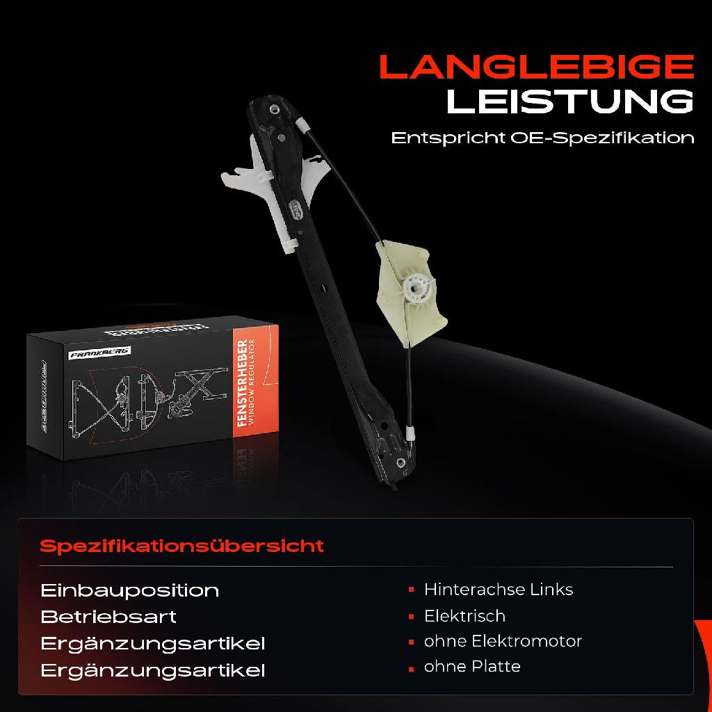 1x Fensterheber Hinten Links für VW Golf V 1K1 1K5 03-09