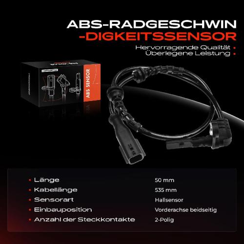 Frankberg 1x ABS Sensor Vorderachse beidseitig für Renault Twingo III BCA BCM 0.9L 1.0L Bj ab 2014 Bild Frankberg 1x ABS Sensor Vorderachse beidseitig für Renault Twingo III BCA BCM 0.9L 1.0L Bj ab 2014