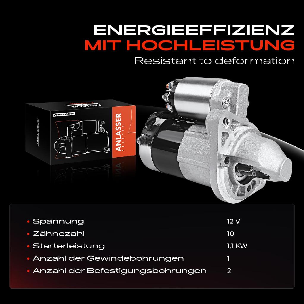 1x Anlasser Starter für Chevrolet Lacetti Nubira Kombi Stufenheck Daewoo Espero Wagon Opel Astra F Cabriolet