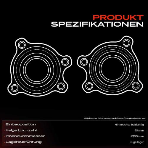 Frankberg 1x Radnabe Radlagersatz Hinterachse beidseitig für Audi A4 Allroad Avant A5 Cabriolet Sportback Bild Frankberg 1x Radnabe Radlagersatz Hinterachse beidseitig für Audi A4 Allroad Avant A5 Cabriolet Sportback