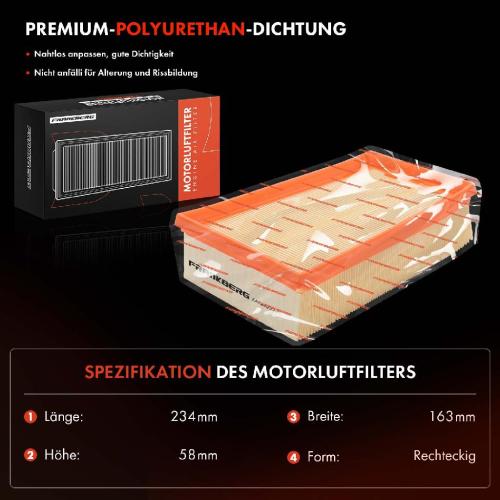 Frankberg 1x Luftfilter Filtereinsatz für Nissan Qashqai I Van X-Trail T31 Renault Koleos I HY Bild Frankberg 1x Luftfilter Filtereinsatz für Nissan Qashqai I Van X-Trail T31 Renault Koleos I HY