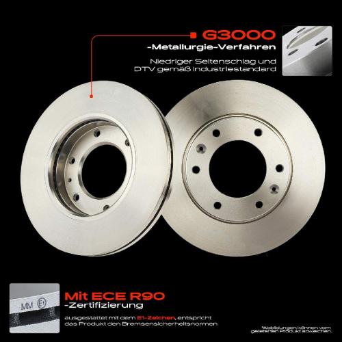 2x Bremsscheiben Vorderachse für Hyundai H-1 Cargo TQ H-1 Travel 2.4L 2.5L Bj ab 2008 Bild 2x Bremsscheiben Vorderachse für Hyundai H-1 Cargo TQ H-1 Travel 2.4L 2.5L Bj ab 2008