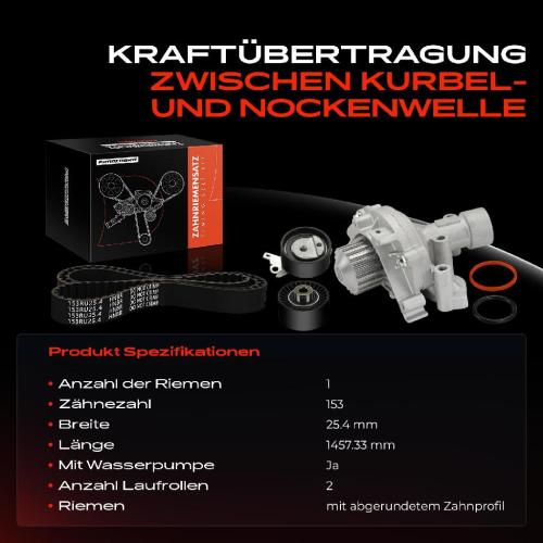 1x Zahnriemensatz Zahnriemen Wasserpumpe für Peugeot 206 307 Citroën Xsara C5 Fiat Bild 1x Zahnriemensatz Zahnriemen Wasserpumpe für Peugeot 206 307 Citroën Xsara C5 Fiat