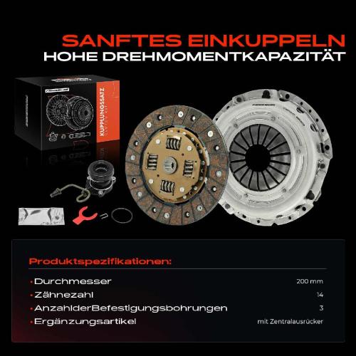 Frankberg 1x Kupplungssatz für Opel Corsa C X01 Corsa C Kasten/Schrägheck Corsa D S07 Corsa D Kasten/Schrägheck Bild Frankberg 1x Kupplungssatz für Opel Corsa C X01 Corsa C Kasten/Schrägheck Corsa D S07 Corsa D Kasten/Schrägheck