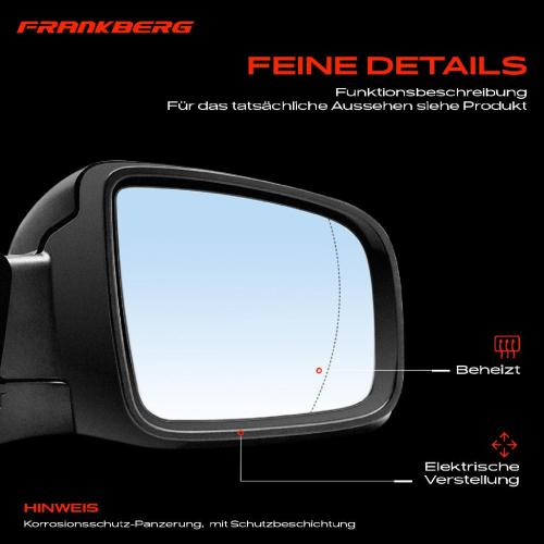 Frankberg 1x Außenspiegel Rechts für Mercedes-Benz Viano W639 Vito Bus 2009-2014 Bild Frankberg 1x Außenspiegel Rechts für Mercedes-Benz Viano W639 Vito Bus 2009-2014