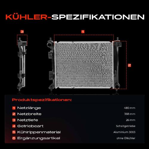 Frankberg 1x Kühler Wasserkühler Motorkühler für Hyundai i20 Coupe Active GB 1.1L 1.4L Bild Frankberg 1x Kühler Wasserkühler Motorkühler für Hyundai i20 Coupe Active GB 1.1L 1.4L