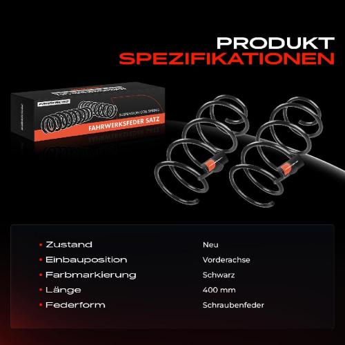 Frankberg 2x Fahrwerksfeder Vorderachse für Fiat Palio Weekend 171 173 178 373 374 1.9L 2001-2016 Bild Frankberg 2x Fahrwerksfeder Vorderachse für Fiat Palio Weekend 171 173 178 373 374 1.9L 2001-2016