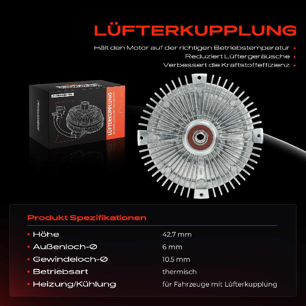 1x Lüfterkupplung Kühlerlüfte für Mercedes-Benz T1 601 602 B601 B602 1989-1996
