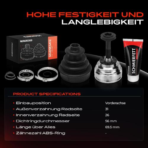 Frankberg 1x Antriebswelle Gelenksatz Vorderachse f r BMW X1 E84 F48 MINI Mini F55 Cooper One D Bild Frankberg 1x Antriebswelle Gelenksatz Vorderachse f r BMW X1 E84 F48 MINI Mini F55 Cooper One D