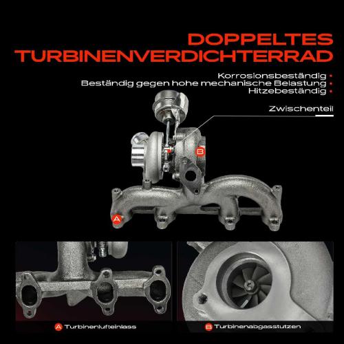 Frankberg 1x Turbolader Abgaskrümmer Einheit für VW Polo Seat Cordoba Ibiza III Skoda Fabia I Combi Praktik Bild Frankberg 1x Turbolader Abgaskrümmer Einheit für VW Polo Seat Cordoba Ibiza III Skoda Fabia I Combi Praktik