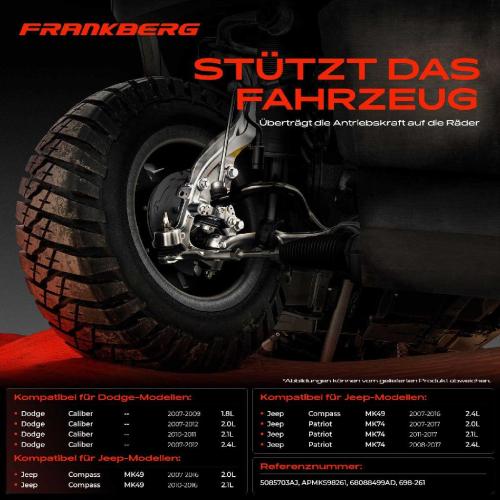 1x Achsschenkel Radaufhängung Vorderachse Links für Dodge Caliber Jeep Compass Patriot Bild 1x Achsschenkel Radaufhängung Vorderachse Links für Dodge Caliber Jeep Compass Patriot