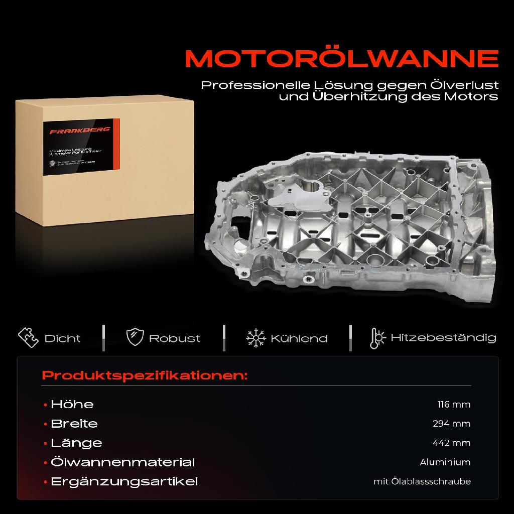 1x Ölwanne Motorölwanne für VW Golf 6 Passat CC EOS Tiguan Audi A3 Q3 TT 1.8L 2.0L
