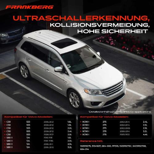 Frankberg 1x Parksensor PDC Sensor Vorne für Volvo XC90 I D5 275 C30 1.6L 533 S80 II 124 T5 Bild Frankberg 1x Parksensor PDC Sensor Vorne für Volvo XC90 I D5 275 C30 1.6L 533 S80 II 124 T5