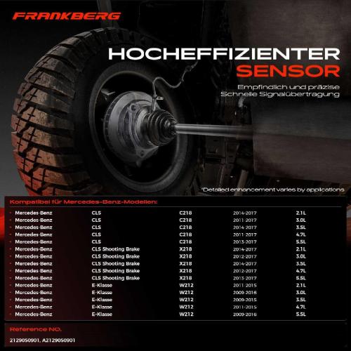 Frankberg 1x ABS Sensor Vorderachse beidseitig für Mercedes-Benz CLS C218 CLS Shooting Brake X218 E-Klasse W212 S212 Bild Frankberg 1x ABS Sensor Vorderachse beidseitig für Mercedes-Benz CLS C218 CLS Shooting Brake X218 E-Klasse W212 S212