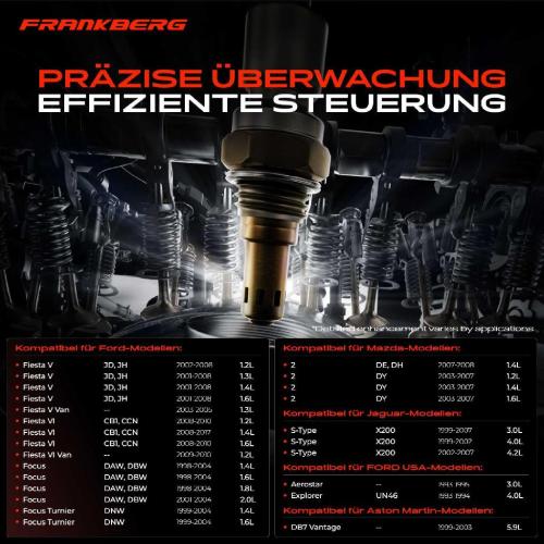 Frankberg 1x Lambdasonde Regelsonde Vor Katalysator für Ford Fiesta IV/V Cougar Focus Mondeo Fusion Mazda 2 Bild Frankberg 1x Lambdasonde Regelsonde Vor Katalysator für Ford Fiesta IV/V Cougar Focus Mondeo Fusion Mazda 2