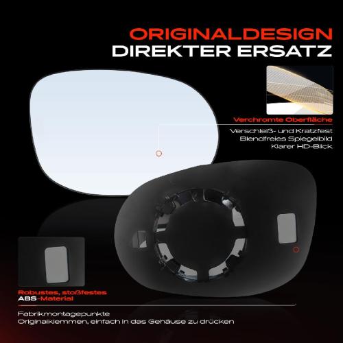 1x Spiegelglas Außenspiegel rechts für Ford Ka RU8 1.2L 1.3L 2008-2016 Bild 1x Spiegelglas Außenspiegel rechts für Ford Ka RU8 1.2L 1.3L 2008-2016