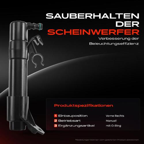 1x Scheinwerferreinigung Waschwasserdüse Vorne Rechts für VW Golf V EOS 1F Jetta III 1K Bild 1x Scheinwerferreinigung Waschwasserdüse Vorne Rechts für VW Golf V EOS 1F Jetta III 1K