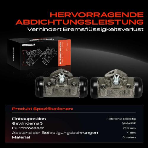 2x Radbremszylinder Hinten für Jeep Cherokee XJ Grand Cherokee ZG ZJ Bild 2x Radbremszylinder Hinten für Jeep Cherokee XJ Grand Cherokee ZG ZJ