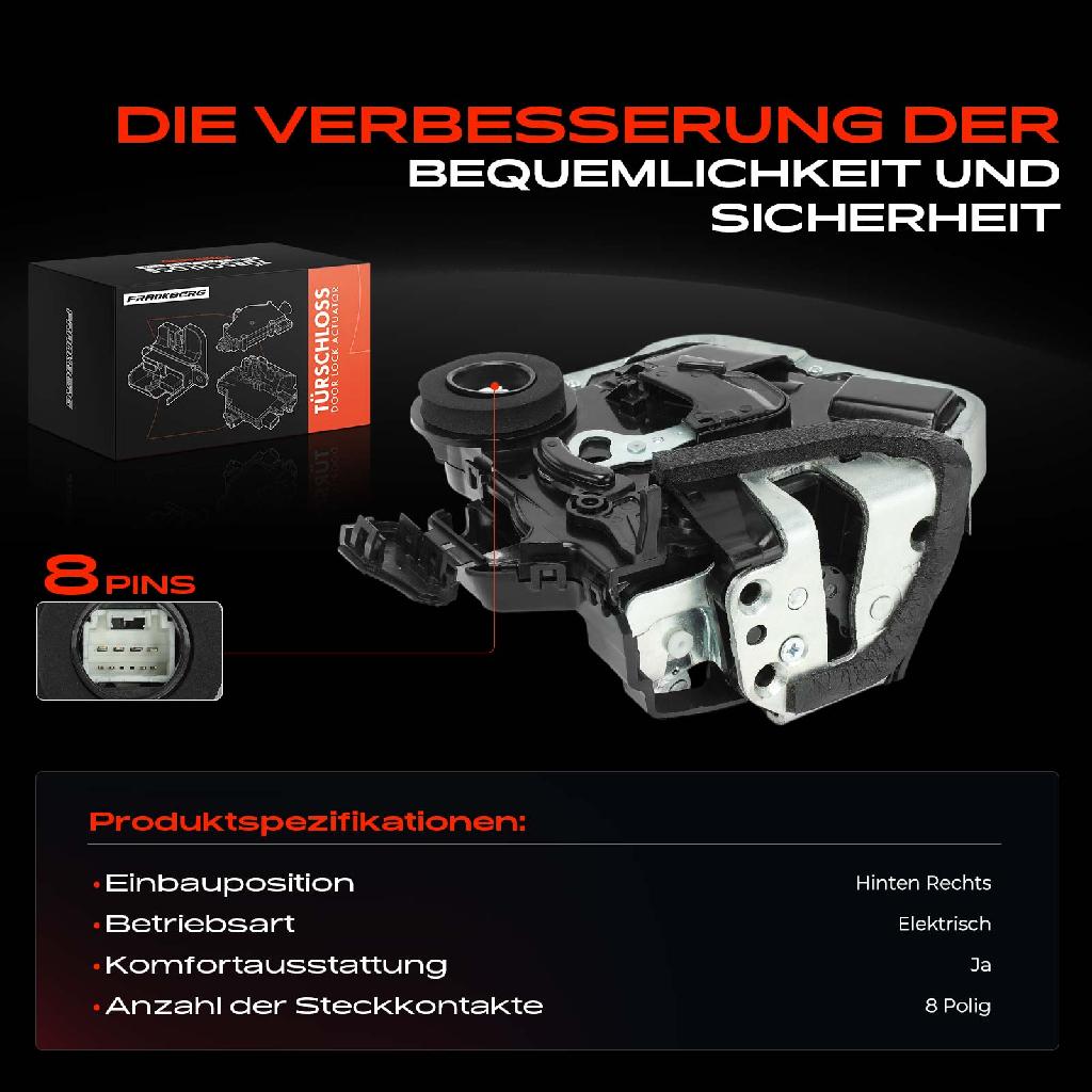 1x Türschloss Hinten Rechts für Lexus RX Toyota Land Cruiser 200 3.5L 4.5L 4.6L 4.7L Bj ab 2007