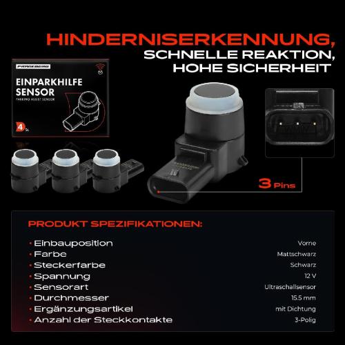 4x Parksensor PDC Sensor Vorne für Mercedes-Benz W204 C204 S204 W212 C207 W169 Bild 4x Parksensor PDC Sensor Vorne für Mercedes-Benz W204 C204 S204 W212 C207 W169