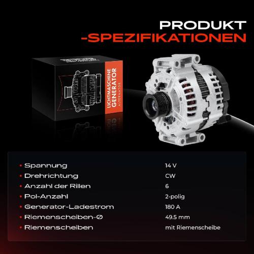1x Lichtmaschine Generator für Mercedes-Benz W204 C204 S204 C209 A209 W211 Bild 1x Lichtmaschine Generator für Mercedes-Benz W204 C204 S204 C209 A209 W211
