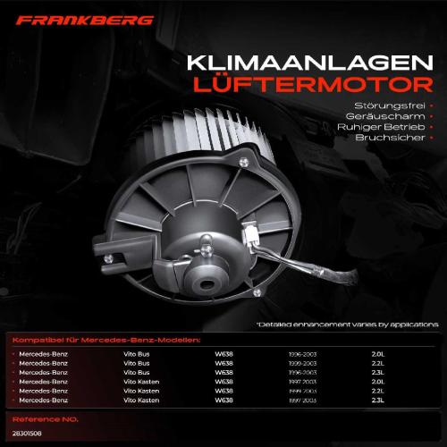 1x Gebläsemotor Innenraumgebläse für Mercedes-Benz Vito W638 1996-2003 Bild 1x Gebläsemotor Innenraumgebläse für Mercedes-Benz Vito W638 1996-2003