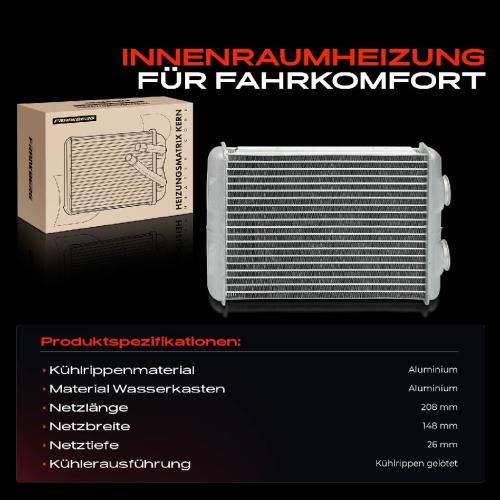 1x Wärmetauscher Innenraumheizung für Alfa Romeo 159 Brera Spider 939 2005-2012 Bild 1x Wärmetauscher Innenraumheizung für Alfa Romeo 159 Brera Spider 939 2005-2012