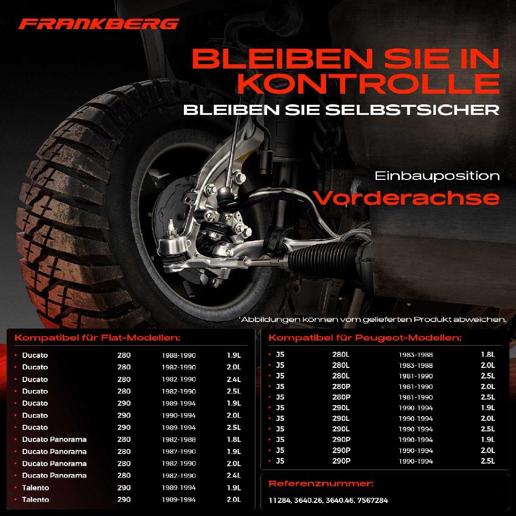 2x Traggelenk Vorderachse für Citroën C25 Bus Kasten Pritsche/Fahrgestell Fiat Ducato Panorama Talento