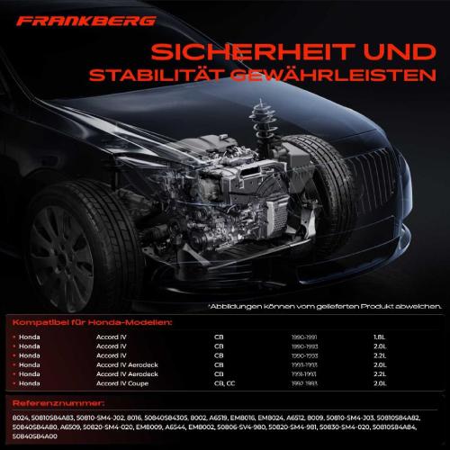2x Motorlager Getriebelagerlager Drehmomentstützlager Vorne und Hinten für Honda Accord IV CB 1.8L 2.0L 2.2L 1990-1993 Bild 2x Motorlager Getriebelagerlager Drehmomentstützlager Vorne und Hinten für Honda Accord IV CB 1.8L 2.0L 2.2L 1990-1993