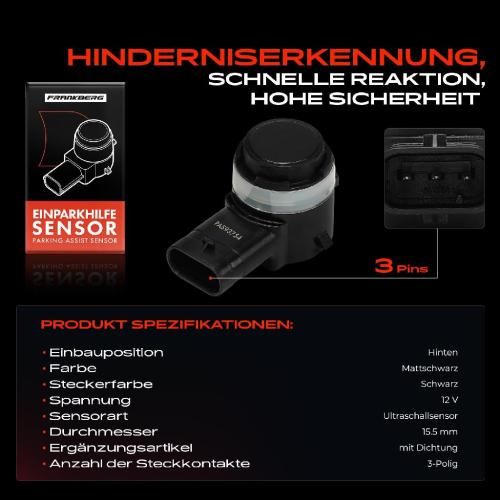 1x Parksensor PDC Sensor Hinten für Land Rover Discovery Sport Range Rover Bild 1x Parksensor PDC Sensor Hinten für Land Rover Discovery Sport Range Rover