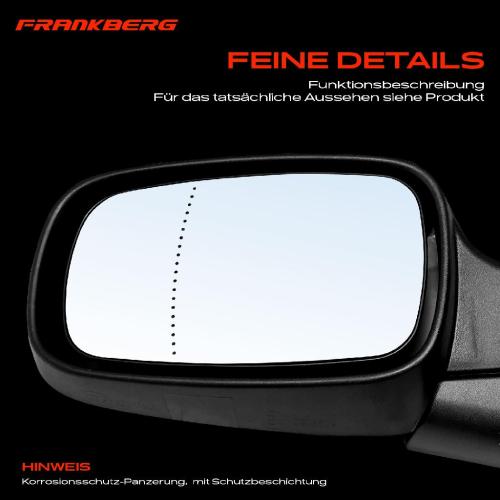 Frankberg 1x Außenspiegel Links für Renault Clio III Grandtour BR0/1 CR0/1 KR0/1 2005-2014 Bild Frankberg 1x Außenspiegel Links für Renault Clio III Grandtour BR0/1 CR0/1 KR0/1 2005-2014