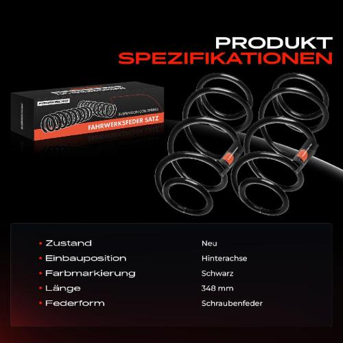 2x Fahrwerksfeder Hinterachse für Mazda 6 Station Wagon GY 1.8L 2.0L 2.3L 2002-2007 Bild 2x Fahrwerksfeder Hinterachse für Mazda 6 Station Wagon GY 1.8L 2.0L 2.3L 2002-2007